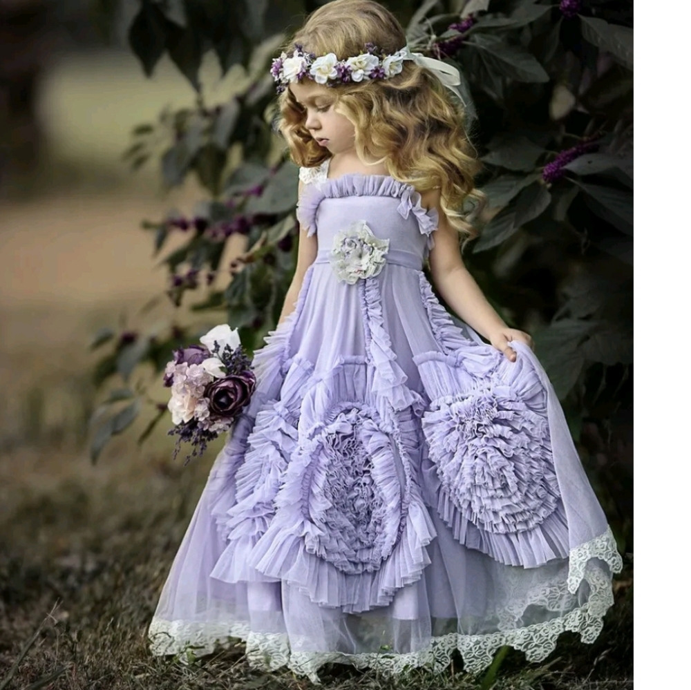 DOLLCAKE goodie 2 shoes soft tulle lace RUFFLE  dress frock 6